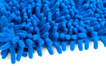 blue quick change dust mop head close upの写真素材