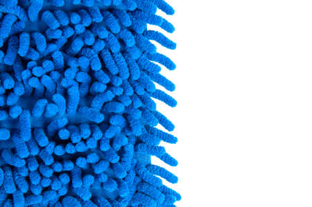 blue quick change dust mop head with copy spaceの写真素材