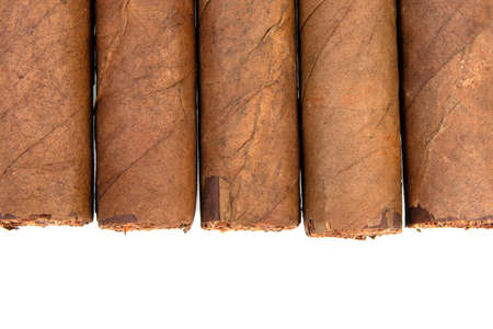 Cuban cigars isolated on white background
