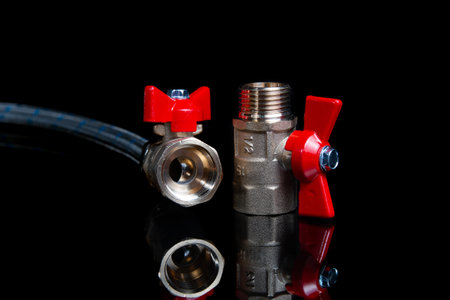 Plumbing gate ball vales and flexible water hose