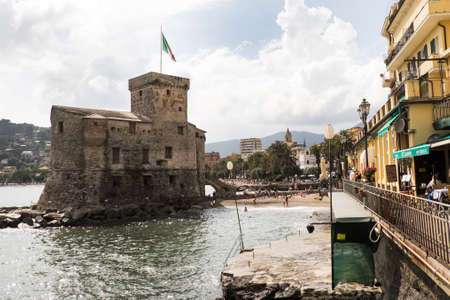 Rapallo castello ancient sea castle near Genoa