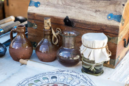 Apothecary's chest of potionsの写真素材