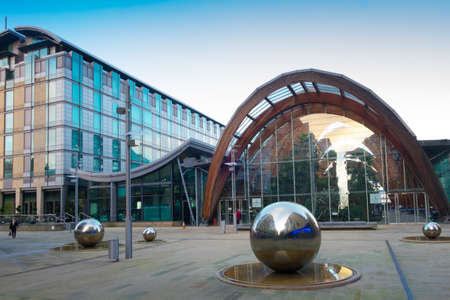 Sheffield winter gardens in city centerのeditorial素材