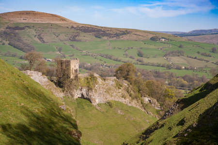 Peveril Castle, Peak Districtの写真素材