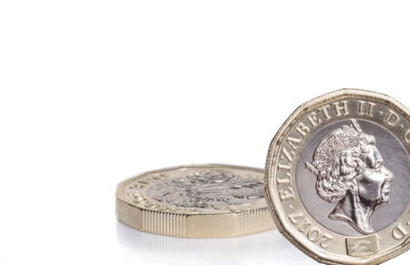 British pound coin, 2017 designの写真素材
