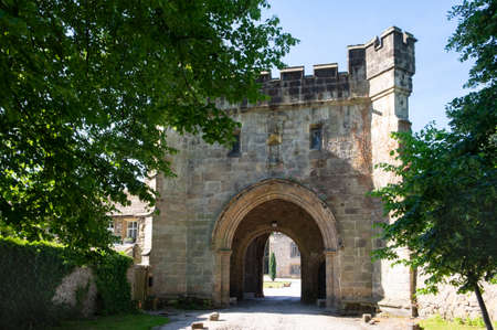 Whalley Abbey gatehouse, Lancashire, UK
