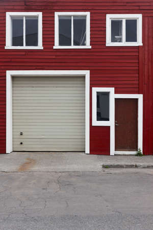 Traditional icelandic home facade vertical copy space