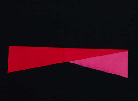 Retail piece of two colors isolated on black background