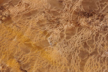 natural background of mineral deposits from thermal springs geyser in Icelandの写真素材