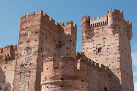 Antique castle  Towers and battlement  Medieval  Horizontal のeditorial素材