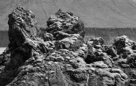 Landscape with volcanic rock and moss  Iceland の写真素材