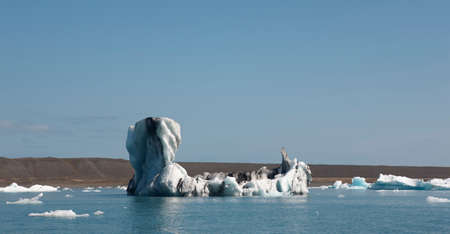 Landscape with icebergs and lake  Horizontal 