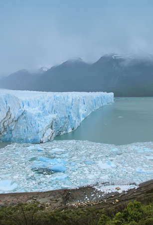 Patagonian landscape  Perito Moreno glacier  Argentina  Verticalの写真素材