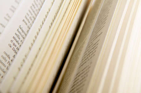 Book pages detail with out of focus sheets  Horizontal