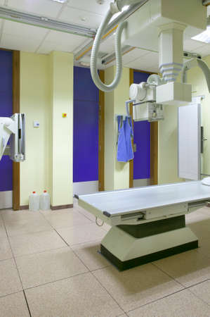 Hospital x-ray room interior with equipment  Vertical の写真素材