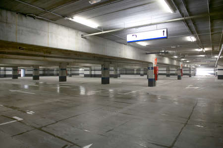 Parking for cars in grey tones  Horizontal format