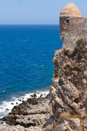 Fortress of Fortezza in Rethymno. Crete. Greece. Verticalのeditorial素材