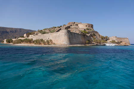 Spinalonga island in Crete near Elounda. Greece. Horizontalのeditorial素材