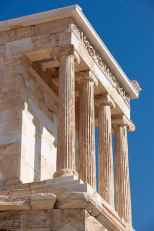 Acropolis of Athens. Temple of Athena Nike. Greece. Vertical