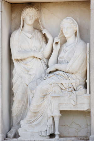 Keramikos. Ancient agora in Athens. Street of tombs. Greece. Verticalの写真素材