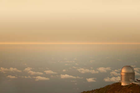 Telescopes in Roque de los Muchachos. La Palma. Spain. Horizontal
