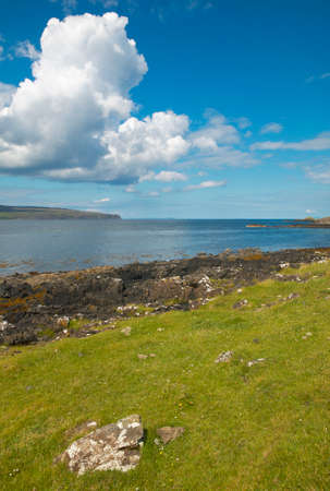 Coastline landscape in Skye isle. Scotland. UK. Vertical