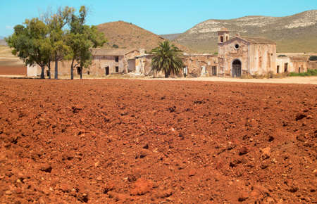 Andalusian farmhouse ruins in Almeria. Cortijo del Fraile. Spain. Horizontalの写真素材