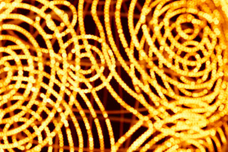 Christmas decoration background city lights in warm tone. Horizontalの写真素材