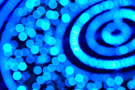 Blue colored out of focus background. Abstract backdrop horizontal format