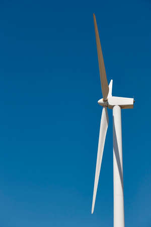 Wind turbines in a forest. Clean alternative renewable energy. Horizontal