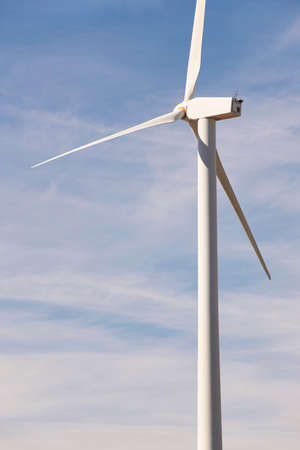 Wind turbine in the countryside. Clean alternative renewable energy. Vertical