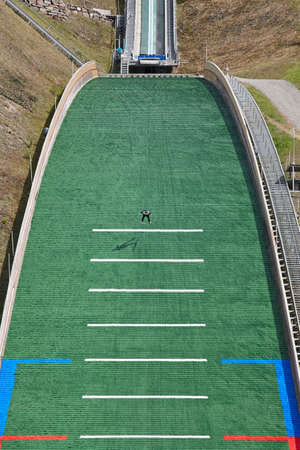 Ski jump. Artificial track