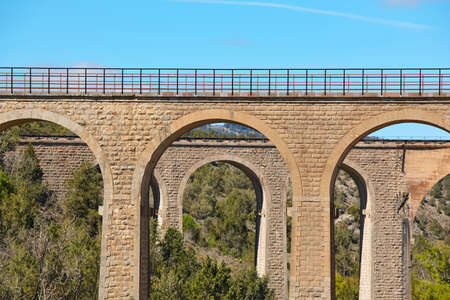 Old brick stone bridges. Teruel, Aragon. Spain. Civil workの写真素材