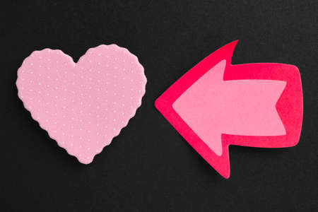 Health care background with heart and arrow signals. Valentine day