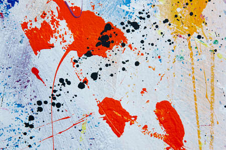 Multicolored vivid and textured gouache abstract background