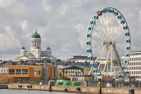 Helsinki skyline city center and harbor. Travel Finland. Horizontalのeditorial素材