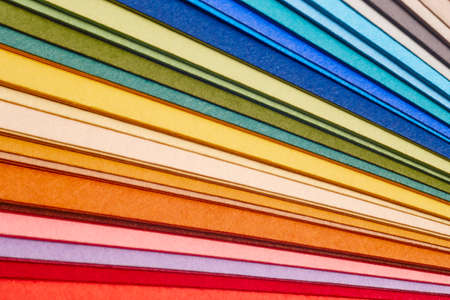 Colorful cardboards macro detail. Choose color. Textured background. Horizontal