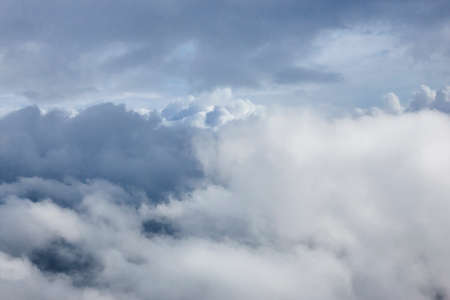White clouds in the sky. Clean nature background
