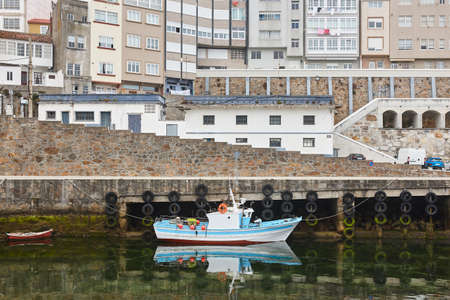 Fishing boat in Malpica harbor. Costa da morte. Coruna. Spainのeditorial素材