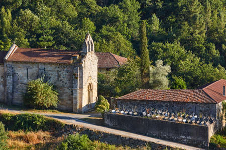 Ribeira sacra. San Martino da cova romanesque church. Galicia, Spain