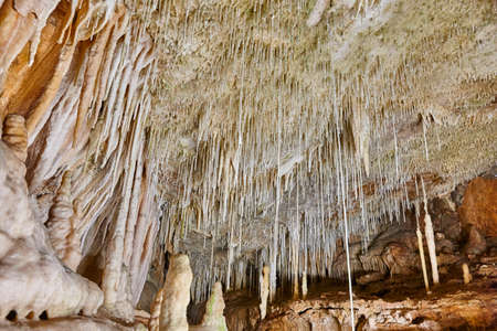 Campanet caves in Mallorca. Geological and mineral. Balearic islands. Spainの写真素材