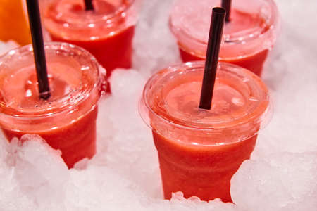 Fresh watermelon pieces. Healthy refreshment food. Delicious snack fruit. Summerの写真素材