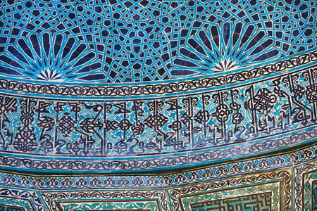 Decorative wall tiles. Selkuj period. Alaedin mosque. Konya, Turkey