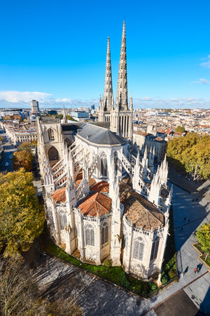 Ancient Saint Andre cathedral in Bordeaux city center. Aquitaine, Franceの写真素材