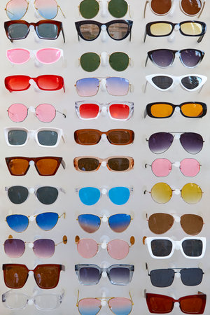 Fashion colored style eyeglasses. Eyewear summer glasses. Trendy designs