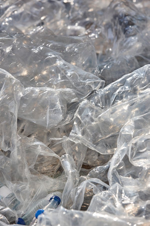 Plastic waste. Disposable management. PVC pollution. Global warning. Environmental industryの写真素材