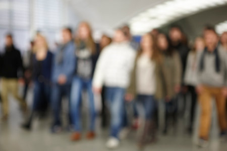 Defosused group of persons. Crowd of people background. Populationの写真素材