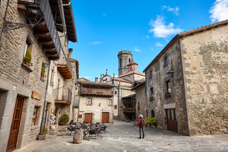 Picturesque medieval catalonian village of Rupit. Barcelona province. Spain