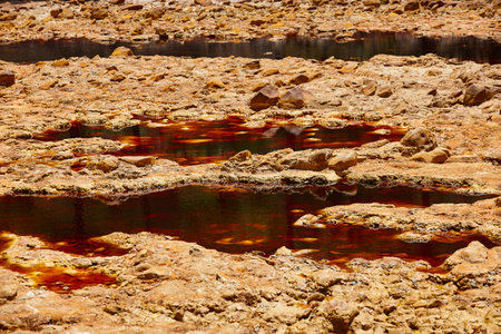Ferruginous oxide waters. Riotinto opencast mine. Huelva, Andalucia. Spain