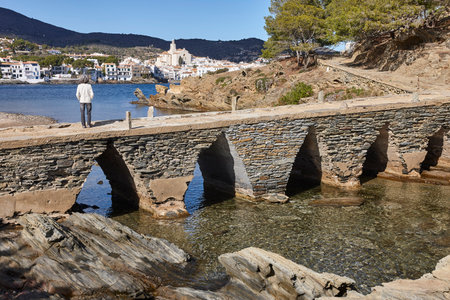 Picturesque mediterranean village of Cadaques. Costa Brava, Girona. Spainの写真素材